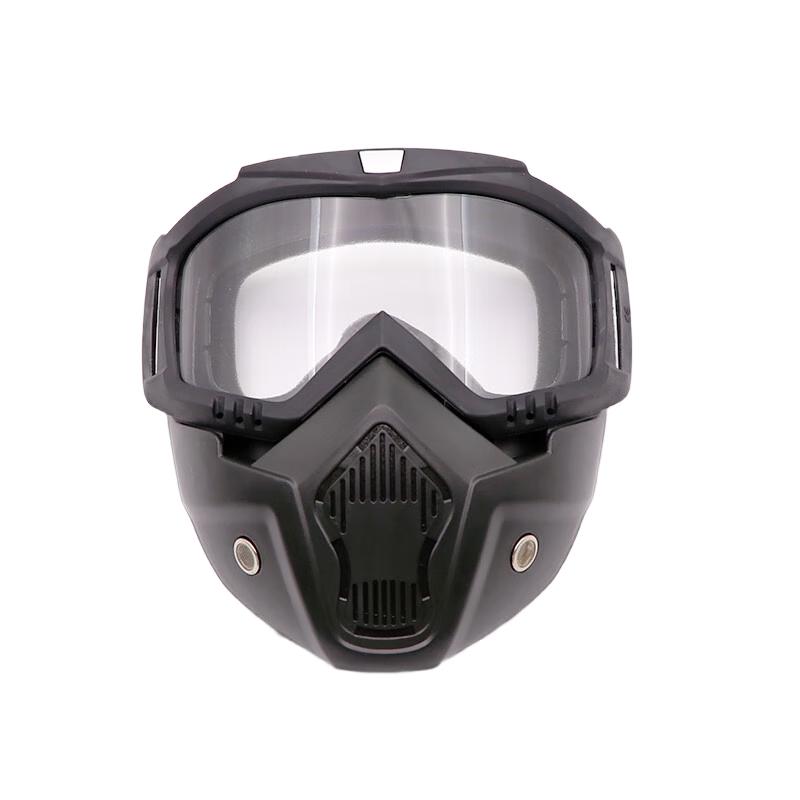 Lishi Retro Windproof Motorcycle Tactical Goggles with Face Mask (2-Pack)