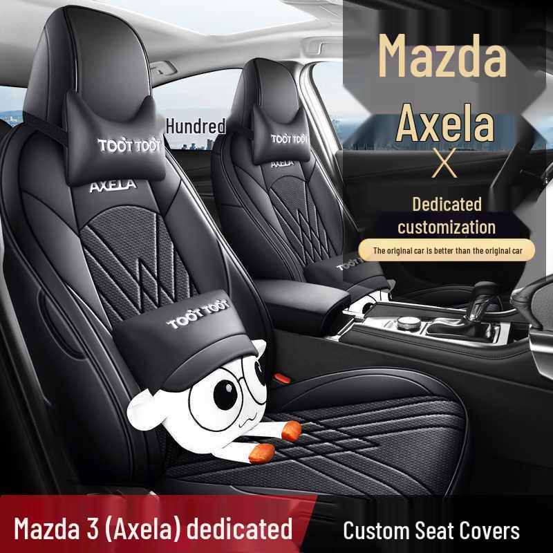 Mazda Angkesaila Five-Seater Cartoon Leather Car Seat Covers for All Seasons