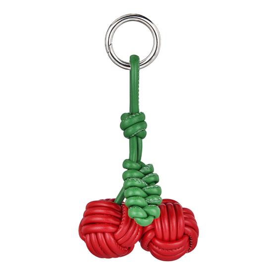 

Keychain Pendant Imitation Leather Smooth Surface Neat Stitching Key Chain Versatile Wallet Car Keys Backpack Decoration червоний