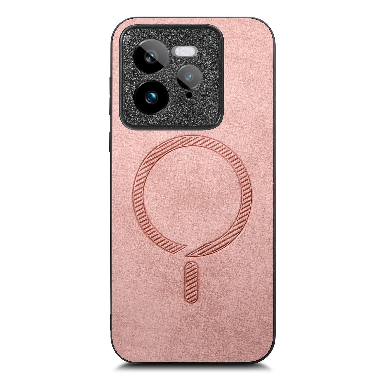 

Для Realme GT 7 Pro 5G Кожаная задняя крышка Магнитный чехол Телефонная обложка с ощущением кожи E