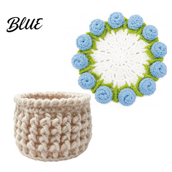 Handwoven Tea Cup Coasters Crochet Flower Bouquet Coaster Handmade Knit Rose Mug Mat Transforms Into Bouquet 2-in-1 Botanical Room Decoration Drink