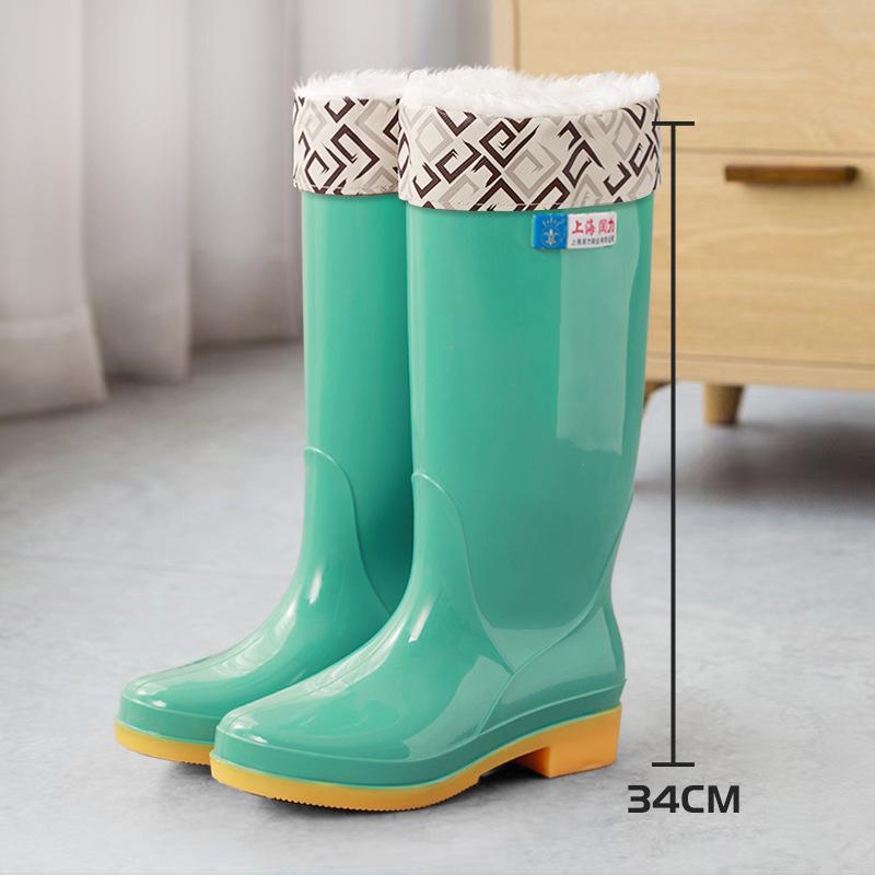 2025 New Women's Water Shoes Outdoor Plastic Wear-resistant High Tube Kitchen Work Rain Shoes Women