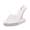 South East Asia Summer New High-heeled Sandals Versatile Transparent Banquet Crystal Shoes Open-toe Wear Fish Mouth Wedge
