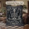 Diverse Dogs Harmony Theme Throw Blanket Custom Name Text Personalized Blanket Soft Cozy Blanket for Home Sofa Bed