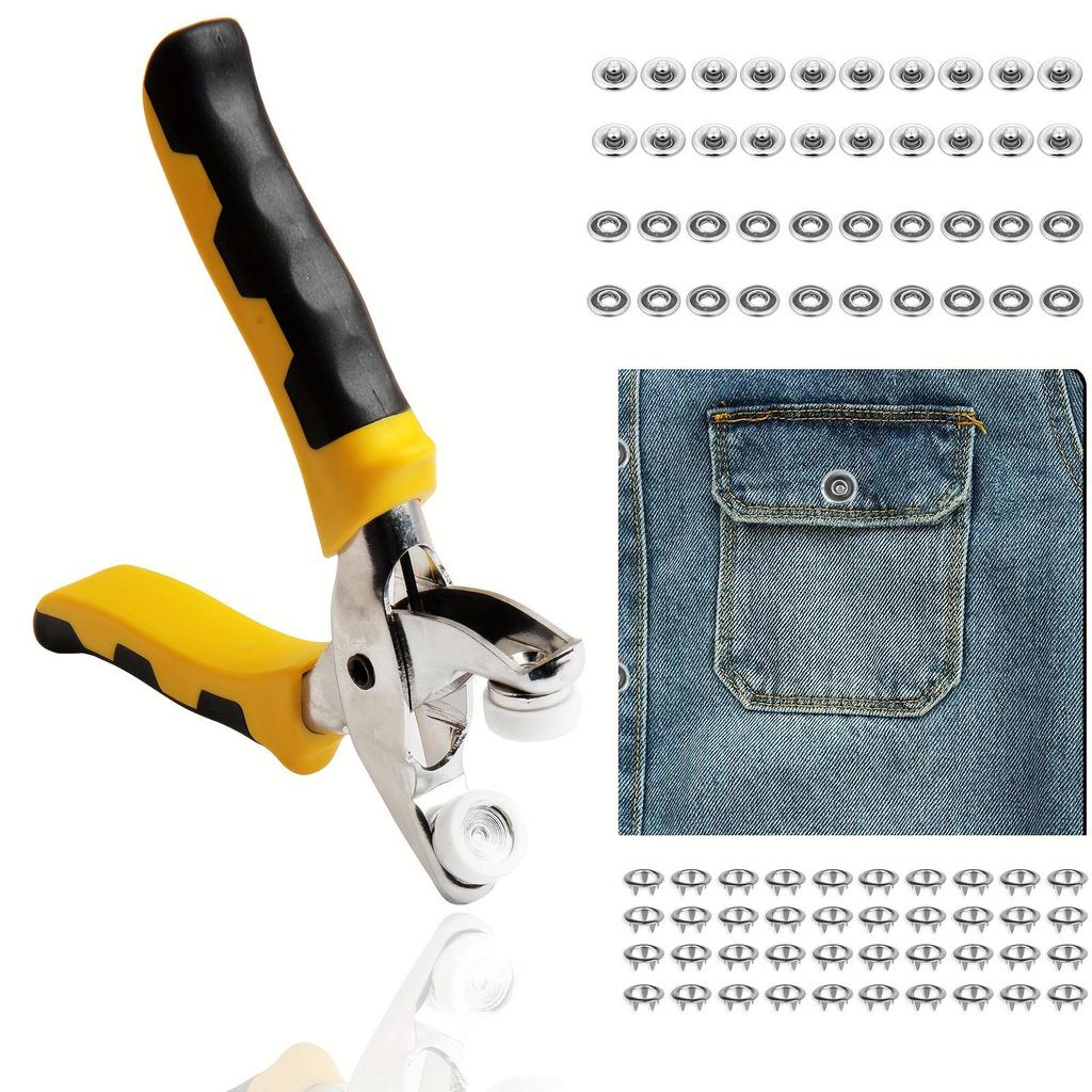 DIY Five-Claw Buckle Snap Fastener Pliers - Hand Press Installation Tool