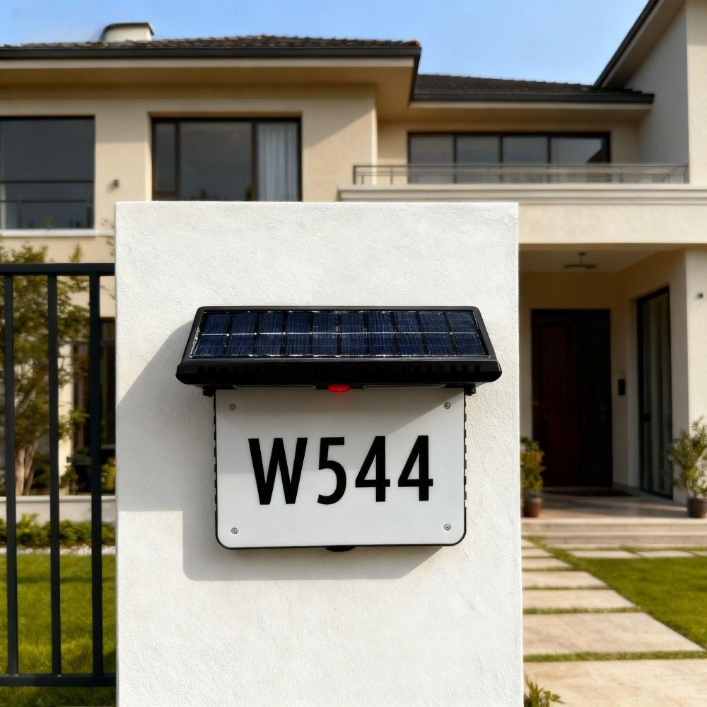 Waterproof Solar Address Sign Light Multifunctional 3-Color Ambience Lamp Outdoor Solar Address Light In-Ground Stake Mounted