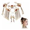 Chinese Style Hair Accessories Set - Hanfu Hairpins, Clips, and Combs with Earrings
