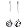 Stainless Steel Hotpot Soup Ladle Spoon Strainer Scoops Durable Slotted Spoon Rust-Proof Skimmer Spoon for Kitchen Cooking Utensil Banquets Picnics