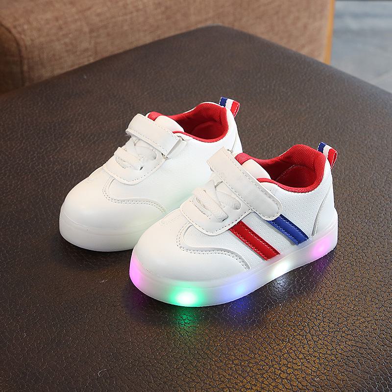 2022 Kids' Korean Luminous Sneakers - Boys' and Girls' Casual Shoes with Colorful Flashing Lights
