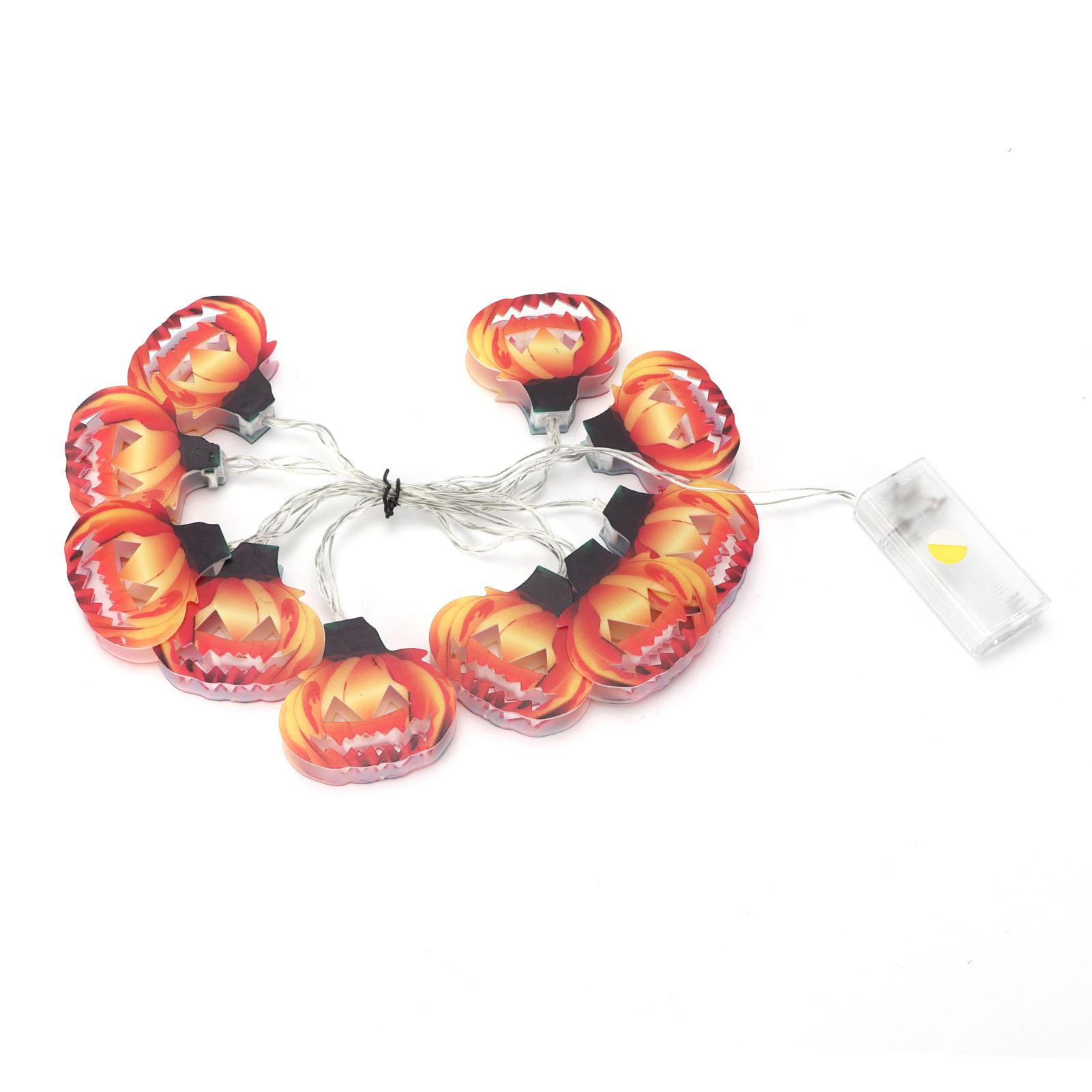

Halloween Lights Pumpkin String Lights 10 LED Battery Operated Halloween Decorative Lamps Accessories Halloween Pumpkin Lights оранжевый
