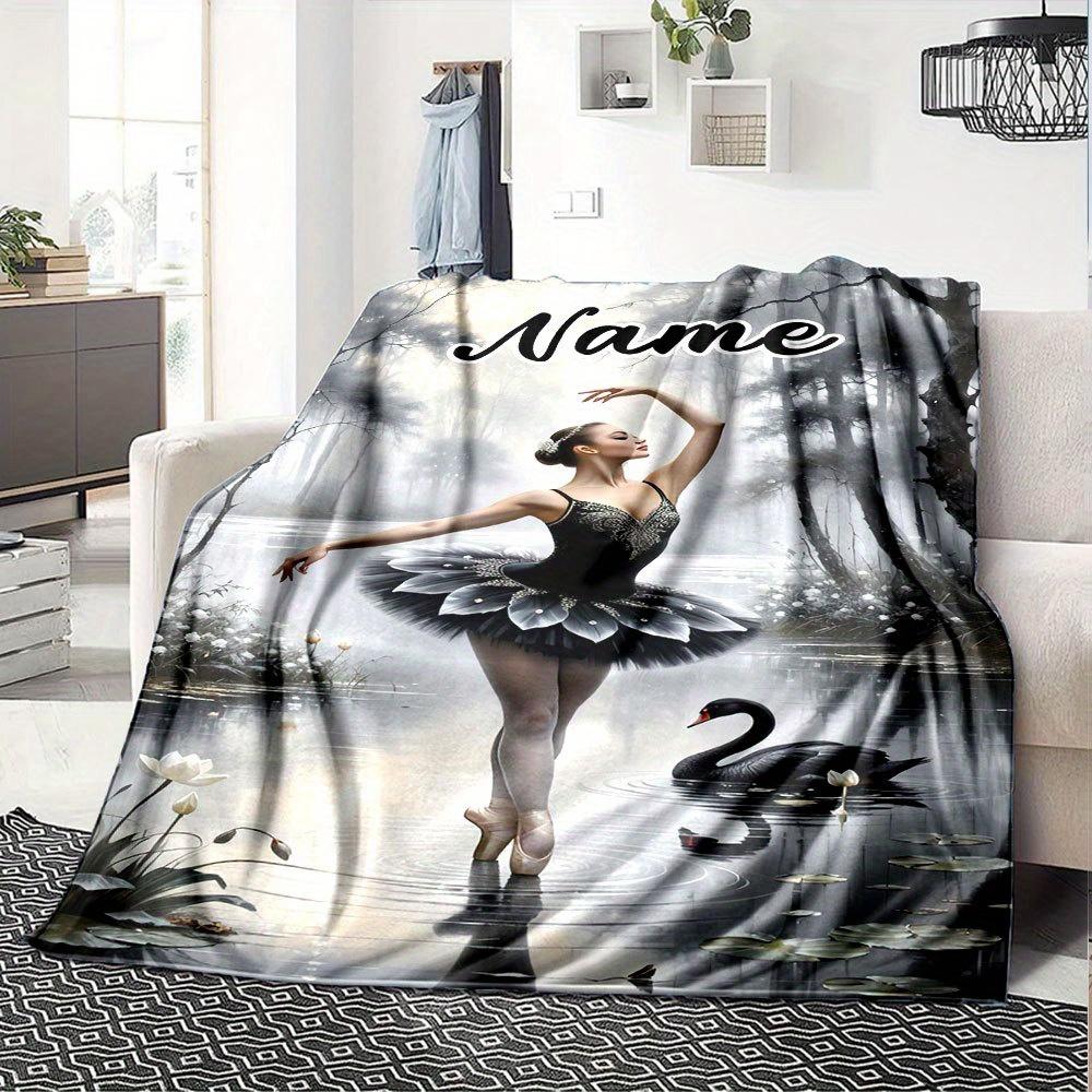 Swan Lake Ballet Dance Forest Scene Home Decorative Throw Blanket Gift For Adults T3