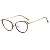 Retro Cat-eye Frames Women's Fashion Myopia Prescription Glasses Color-changing Anti Blue Light Computer Reading Eyeglasses