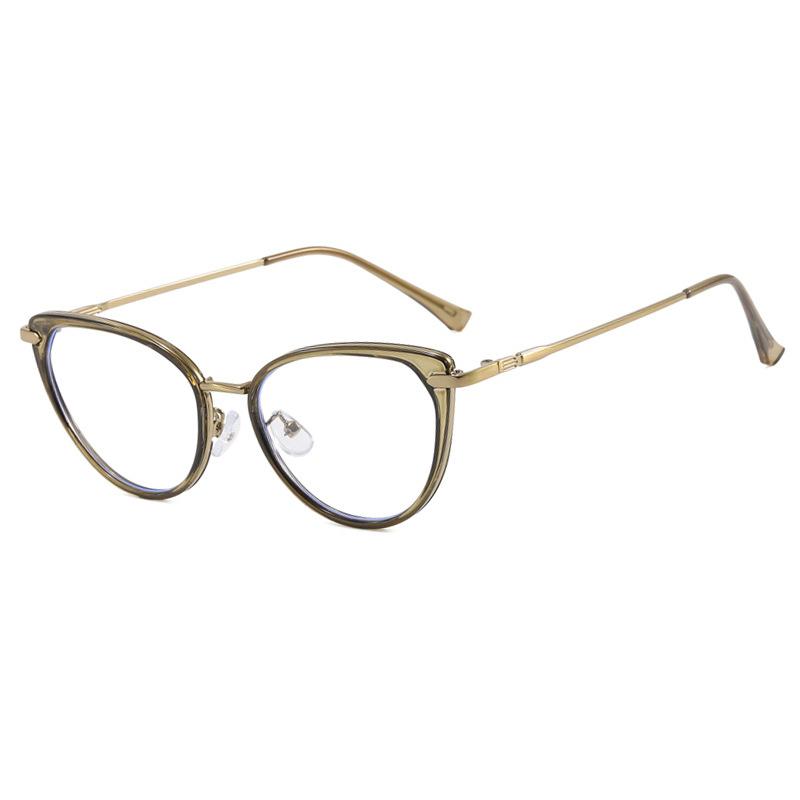 Retro Cat-eye Frames Women's Fashion Myopia Prescription Glasses Color-changing Anti Blue Light Computer Reading Eyeglasses