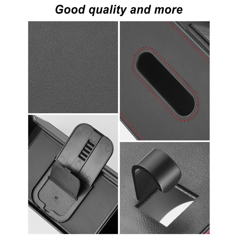Portable Car Backseat Organizer Storage Box With Hook Auto Interior Decoration Drink Cup Tissue Holder Travel Accessories