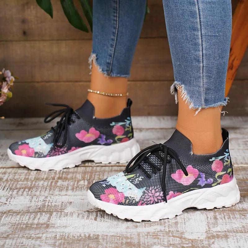 

Fashion Women s Shoes on Sale New Lace Up Women s Vulcanize Shoes Autumn Breathable Mesh Mixed Colors Casual Comfortable Sports Shoes 43 чёрный