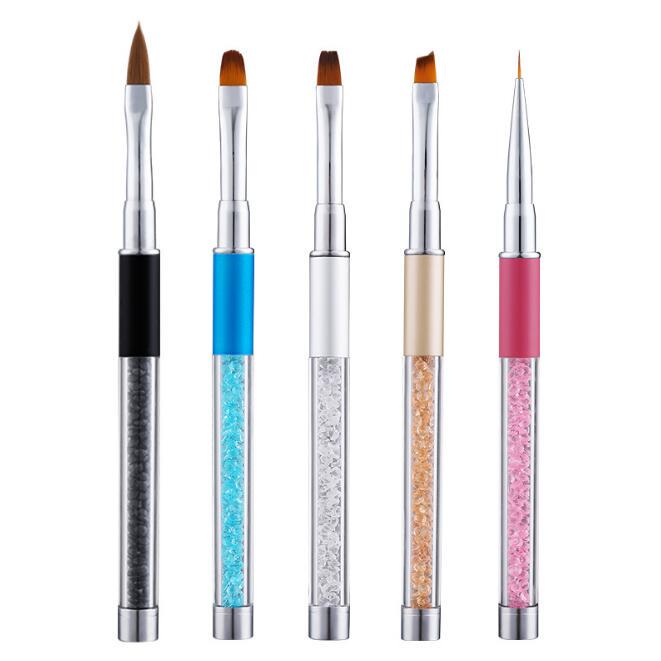 Nail Tools Crystal Rhinestone Pen Painted Gradient Point Flower Pen Nail Art Brush DIY Nail Drawing