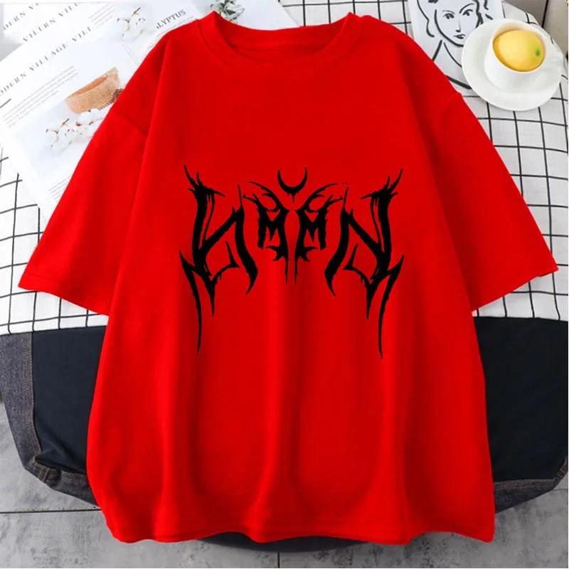 Y2K Dame T-skjorte Hip-hop Løs Punk Bokstaver Trykk Dame Harajuku Oversized Kortermede Topper Y2K Klær Vintage T-skjorte