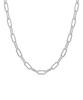 Alleun Silver 925 Clip Square Chain Long Necklace