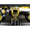 Console Side Outlet Vent Frame Cover 2PCS For Ford Mustang 2015-23 Bright Yellow