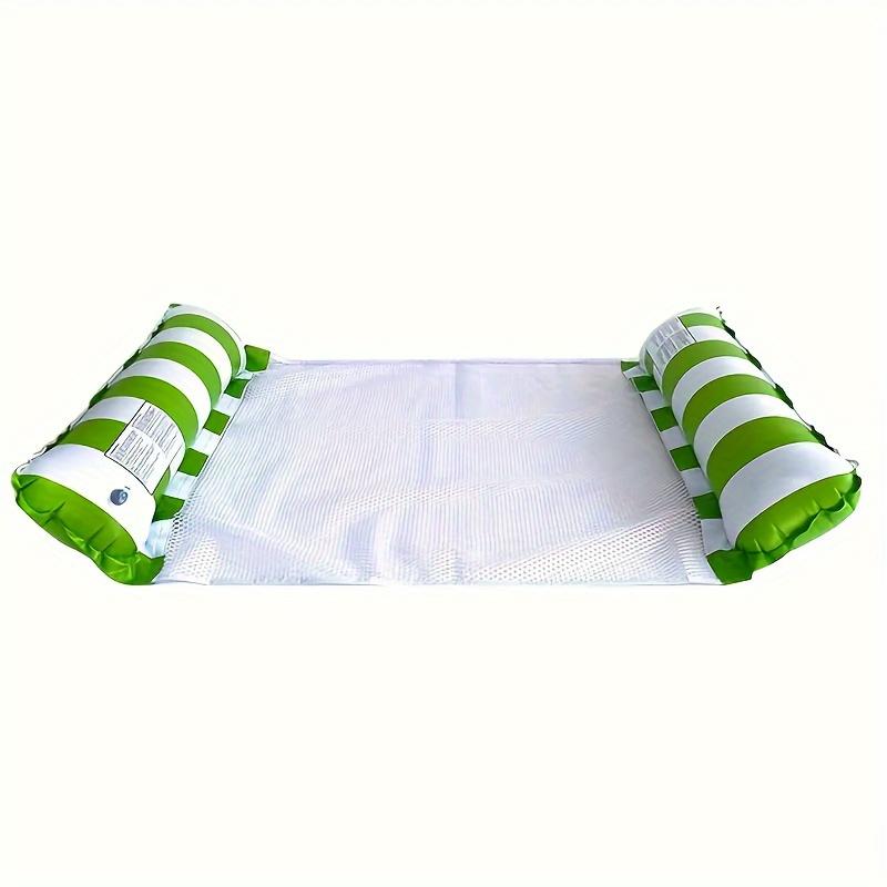 Striped PVC Inflatable Beach Chair - Portable And Foldable Adult Pool Lounger, Durable Party And Pool Accessory