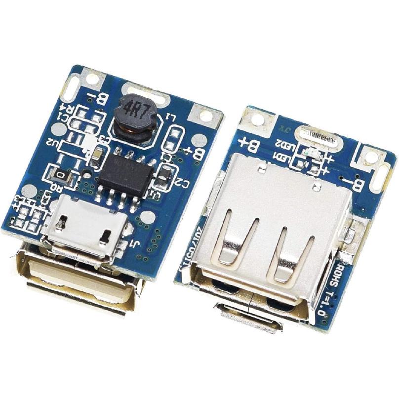 12PCS 5V 1A Boost Step Up Power Supply Module Lithium Battery Li-ion Charging Protection Board 134N3P DIY Charger LED Display USB and Micro Port
