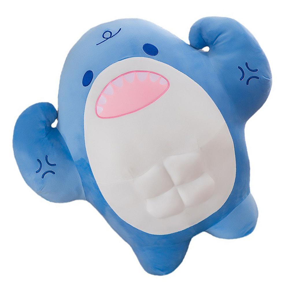Doll Muscle Shark Toy Marine Animal Hug Pillow Plush Toy Doll Birthday Gift Toy Doll