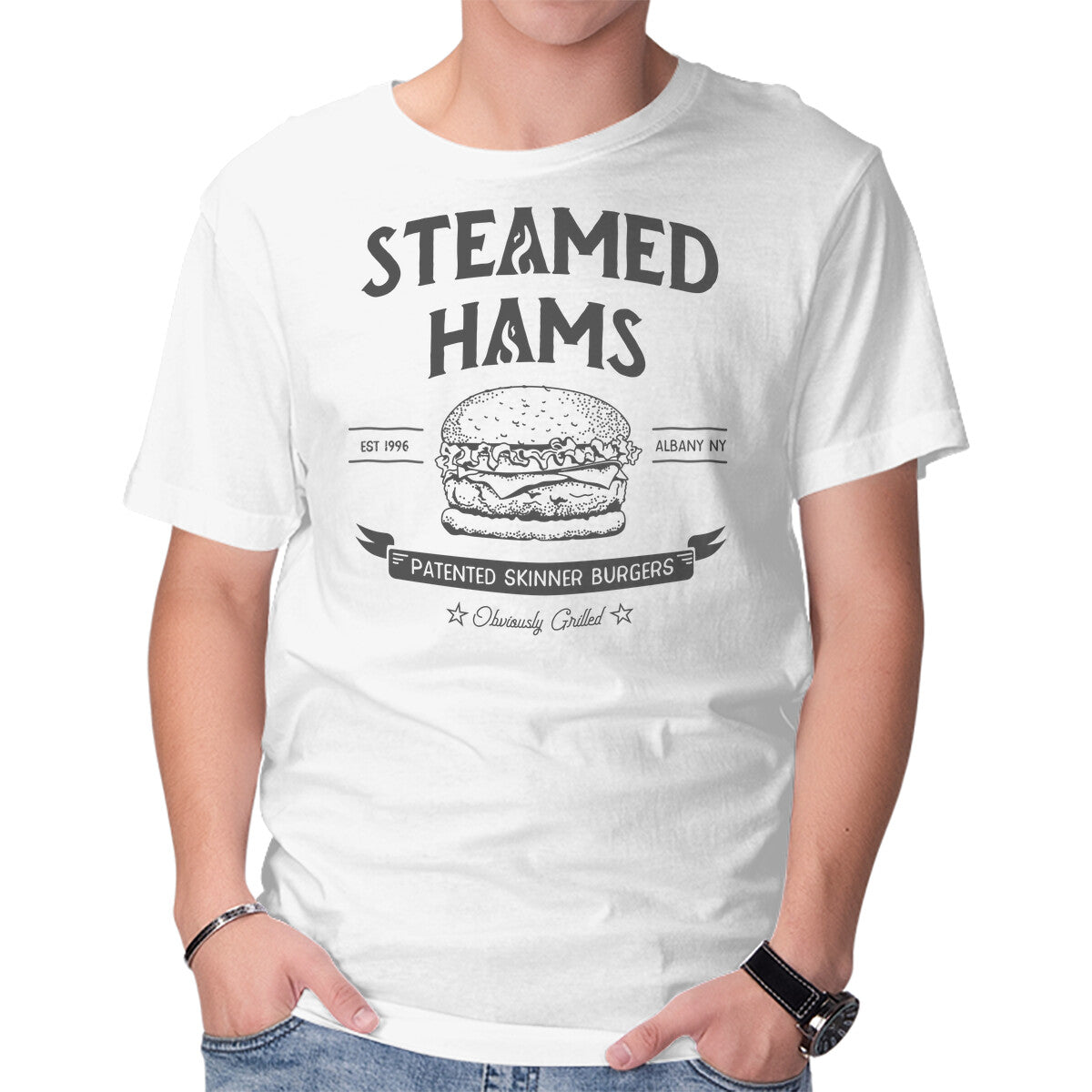 Unisex Crew Neck T-Shirt Steamed Hams Graphic Short Sleeve Casual Tee XXL