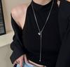 Titanium Steel Does Not Fade, Fashionable and Simple Versatile Love Ball Ins Romantic Su Long Pull Necklace Women's Versatile Hi