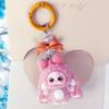 Bow Flocked New Three-year-old Baby Cartoon Keychain DIY Jewelry Three-dimensional Doll Schoolbag Hanging