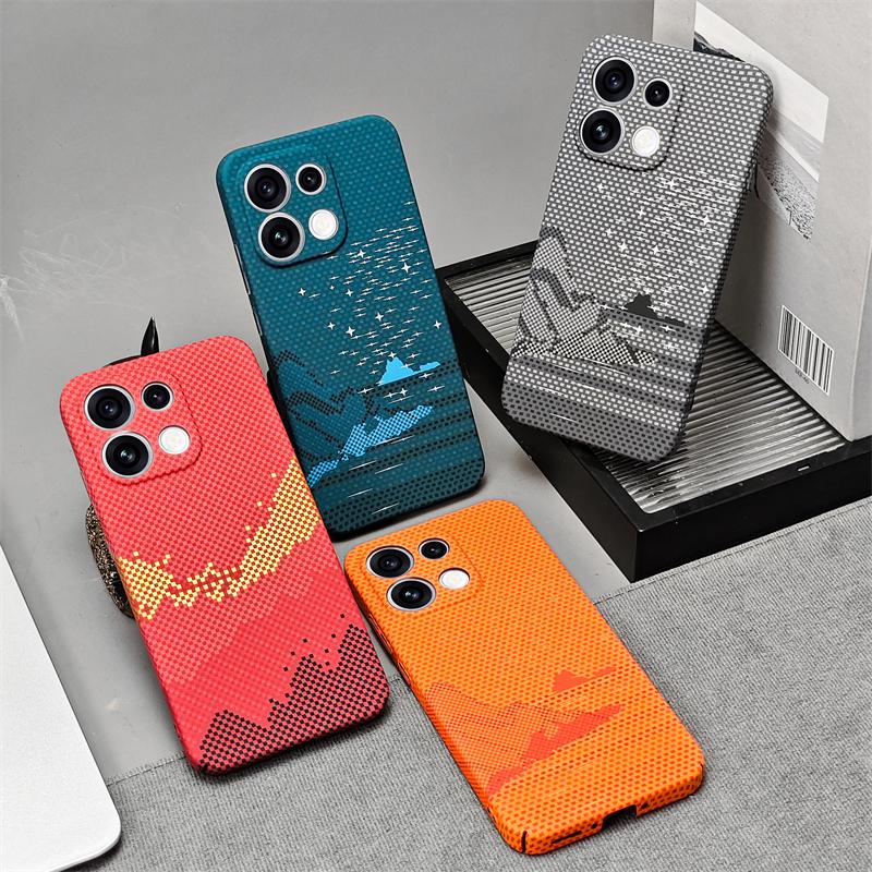 For Oppo Reno 16 F Reno16 FS 16F 5G Case For Magsafe Magnetic Carbon Fiber Striped Pattern PC Lightweight Hard Cover