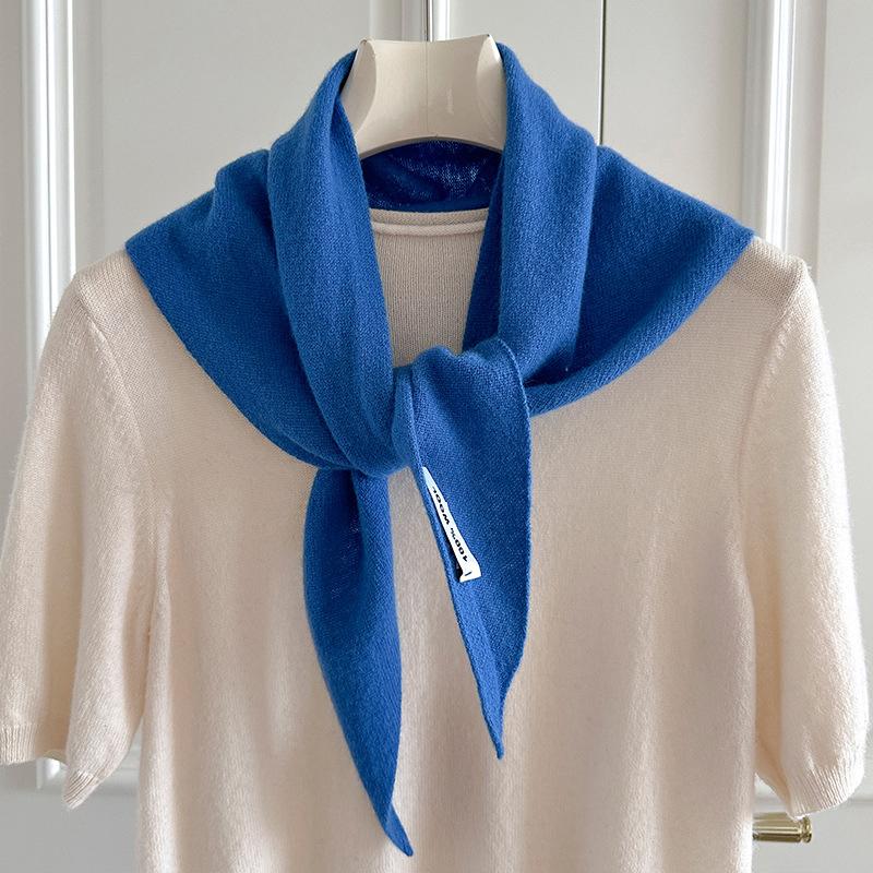 British Korean Triangle Scarf  Wool Triangular Scarves Women Headscarf Knitted Shaws Multi-Functional Warm Knitted Poncho