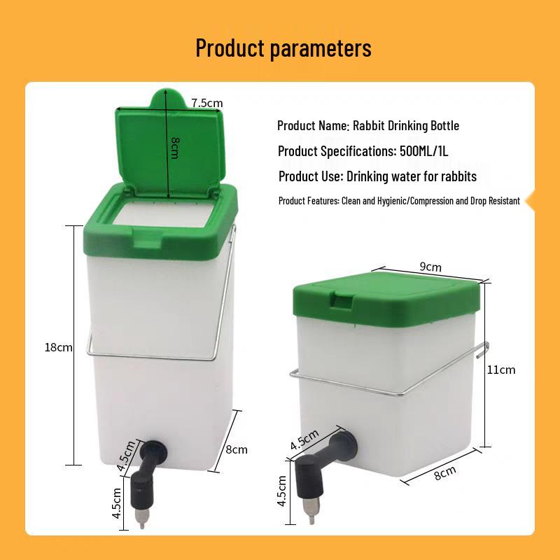 New Automatic Rabbit Water Dispenser & Bottle with Bowl