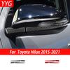 Carbon Fiber Stickers For Toyota Hilux 2015- Exterior Accessories Car Rearview Mirror Decoration Anti-Collision Protective