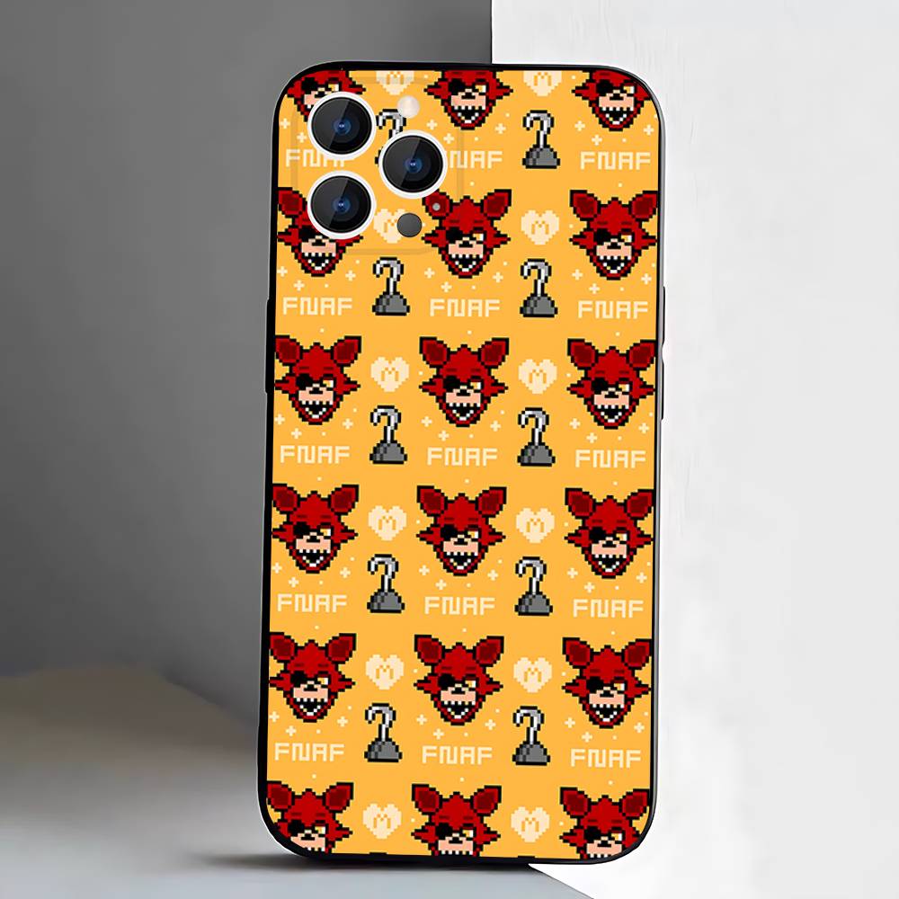Five-Nights-At-Freddys F-Fnaf Phone Case For iPhone 17,16,15,14,13,12,11,Pro,XS,Max,XR,Plus,E,SE4,Mini Black Soft Cover
