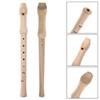 C Key Descant Recorder for Kids with Cleaning Rod Black Storage Bag, Wood Color