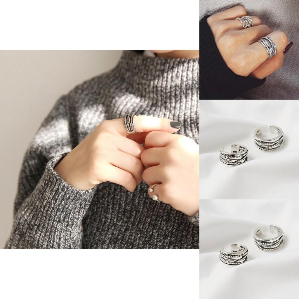 Stunning S925 Silver Vintage Thai Style Adjustable Ring Ideal Birthday Gift For Her