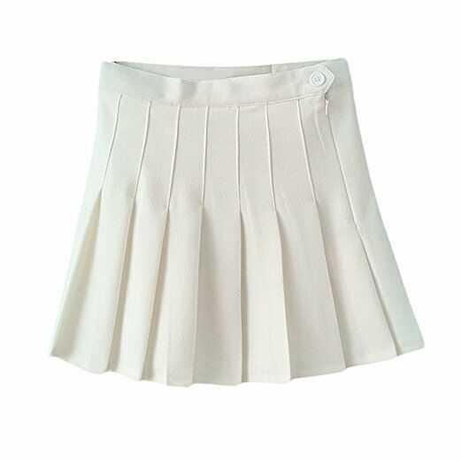 

Девушки Слим Женские Тонкие Юбки Плиссе для Тенниса Мини Игривое Платье с Высокой Талией L белый