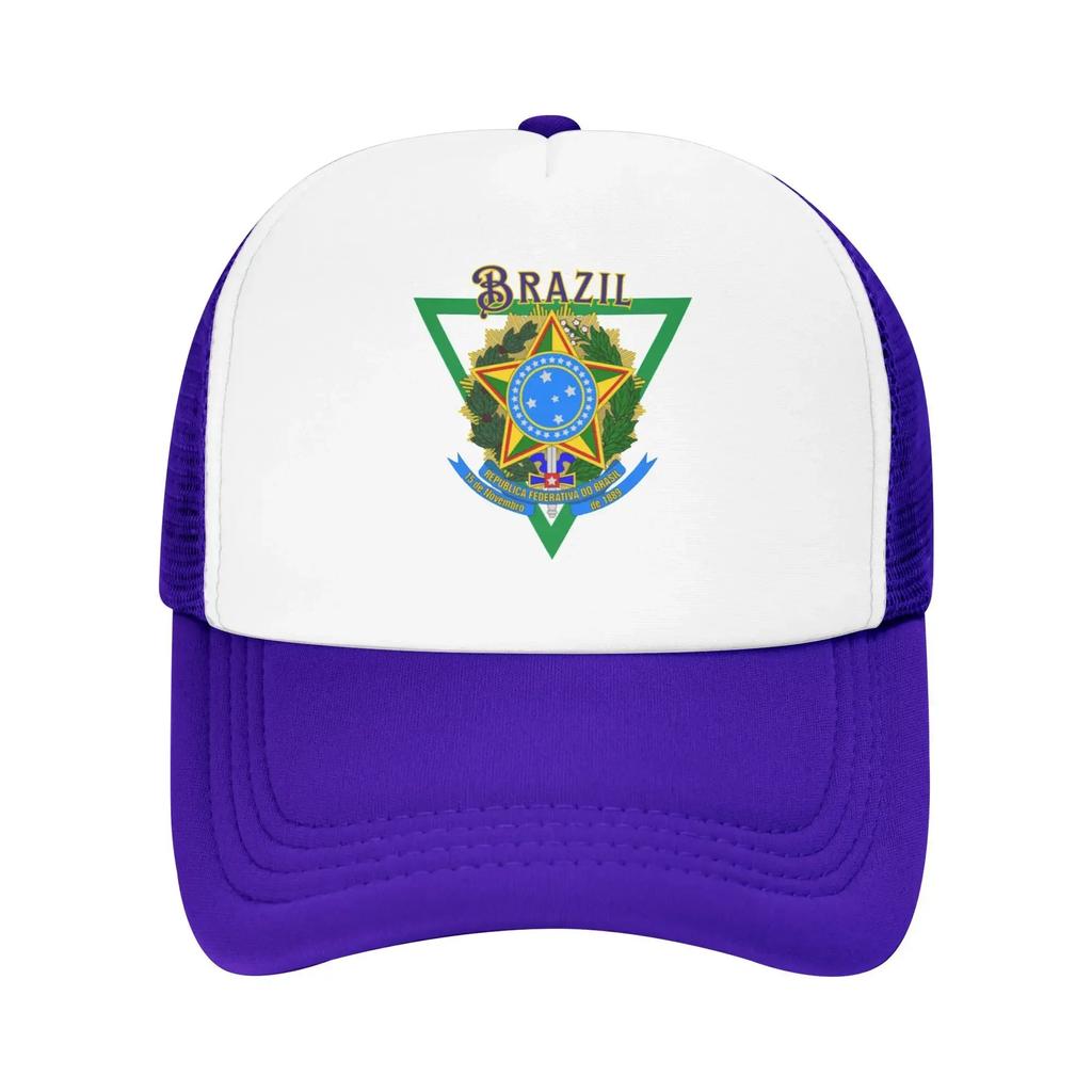 Brazil Emblem Pool Party Mesh Baseball Caps Women High-end Female Beach Sun Hat Trucker Cap