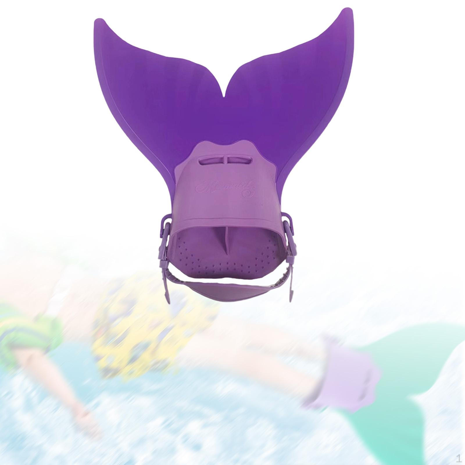 

Снаряжение для плавания русалки с регулируемыми ластами для детей и новичков фиолетовый