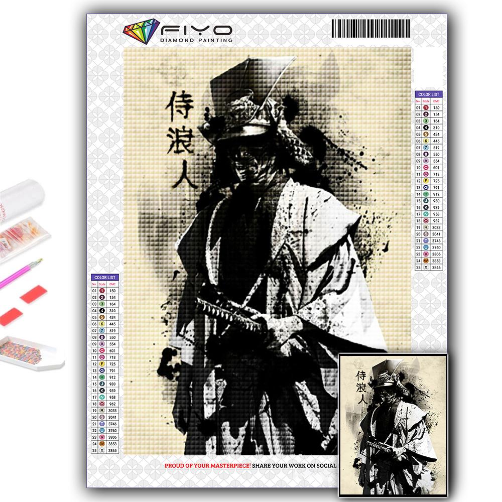 5D DIY Bushido Cross Stitch Rhinestones Diamond Drawing Embroidery Mosaic Home Decor