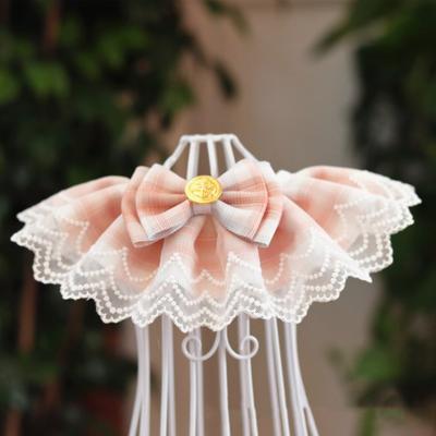 Baberos de Encaje para Mascotas Cuello Moda Lindo JK a Cuadros Pañuelo para Mascotas para Accesorios de Bufanda para Mascotas Perros Gatos