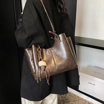 Premium gevoel grote capaciteit tote tas dames nieuwe herfst en winter retro veelzijdige schouder onderarmtas forensentas
