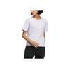 Adidas SS22 Large Logo Print Solid Color Crew Neck T-Shirt Women Tops Purple HI6848