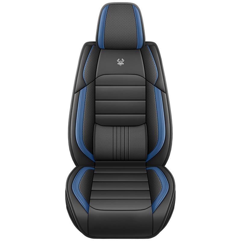 

Универсальный чехол на 1 сиденье автомобиля, чехлы на сиденья из ПУ кожи, полный чехол, водонепроницаемый, для автомобиля, седана, внедорожника, грузовика, защита переднего сиденья 1PC чёрный/синий