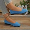 Fashion Women Flat Shoes 2025New Solid Color Knitted Slip on Shoes Casual Breathable Ballet Flats Women Mesh Flat Shoes Loafers Woman