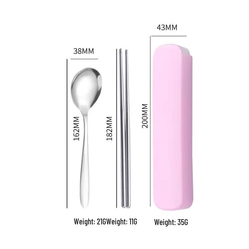 ZISIZ Portable Outdoor Stainless Steel Cutlery Set