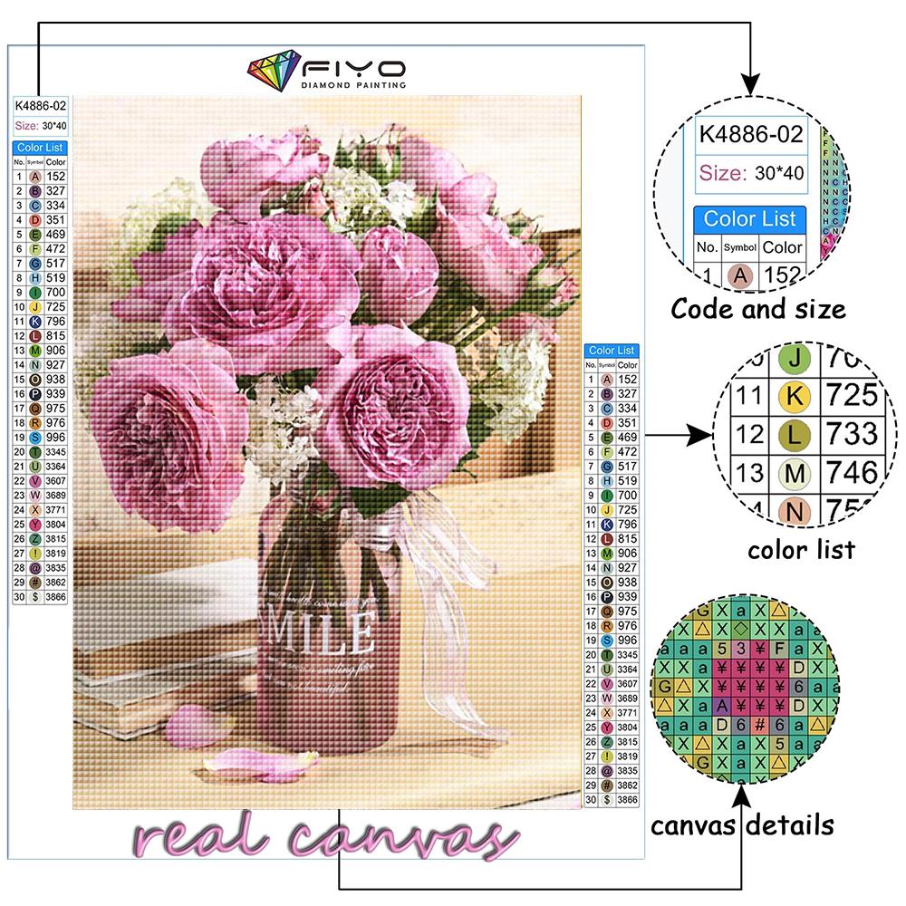 5D DIY pictură cu diamant trandafiri roz punct cruce diamant art broderie mozaic Home Deco