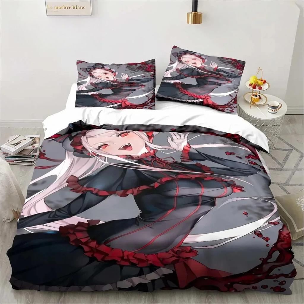 Albedo Overload 3D Print Bedding Set Single Twin Full Queen King Size Bed Set Adult Kid Bedroom Hentai Anime Girl Bedding Gift