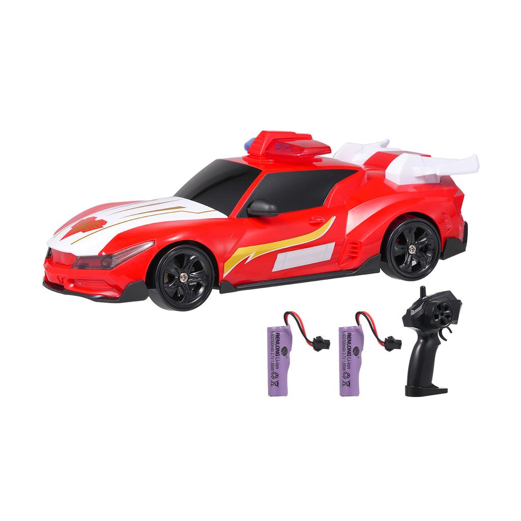 Police Car Remote Control Toy, 4WD Drift Car Toy with Lights 3 Rechargeable Batteries, Birthday Gift