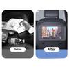 Car Seat Back Hanging Ipad Storage Bag Leather Auto Rear Seat Phone Pocket With Hooks Holder For Kids Interior Accessories